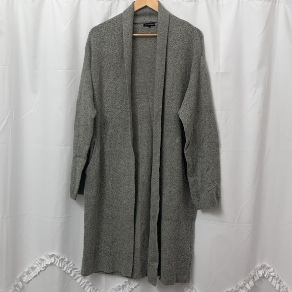 Women’s Who What Wear Open Front Duster Cardigan Size Large Gray EUC - Picture 1 of 8